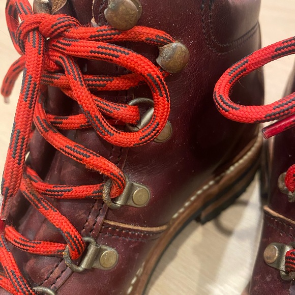 COPY - Oxblood red leather boots - Picture 4 of 7